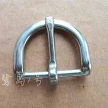 50 шт./лот Сумки оборудования Пряжка из нержавеющей стали Половина круглые пряжки кожа металлической пряжкой W018