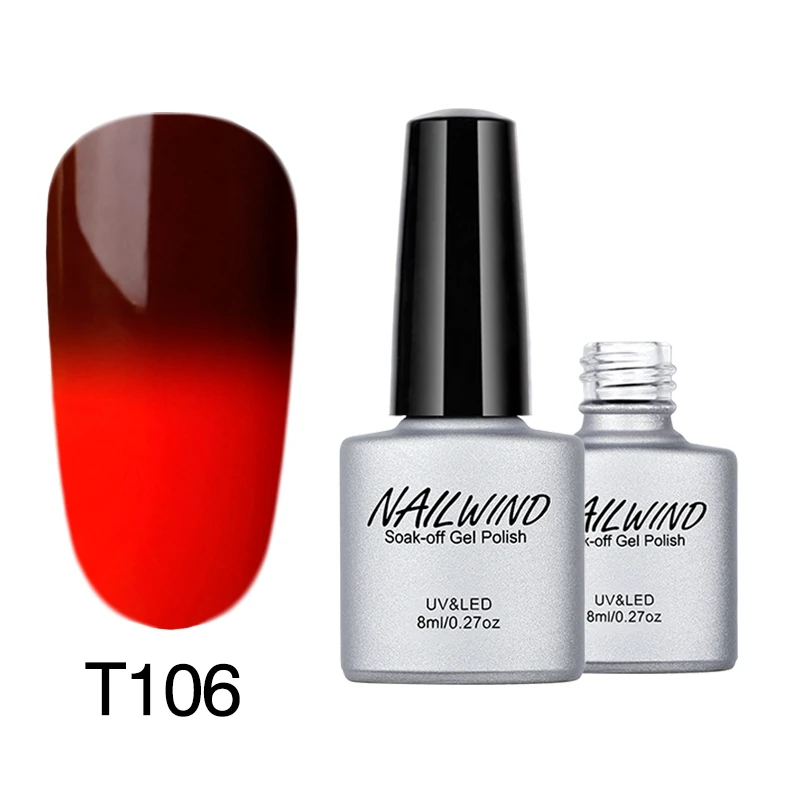 NAILWIND Гель-лак для ногтей, меняющий температуру, 8 мл, замачиваемый Гель-лак для ногтей, Полупостоянный Гель-лак, УФ светодиодный лак для ногтей - Цвет: T106