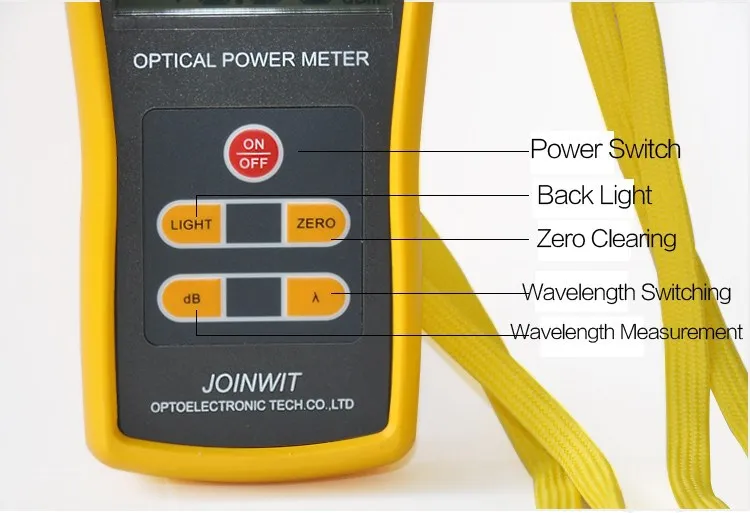 Оптоволоконный мультиметр-50~+ 26dBm JW3208C Ручной оптический измеритель мощности с JW3109 оптический светильник источник 1310/1550nm