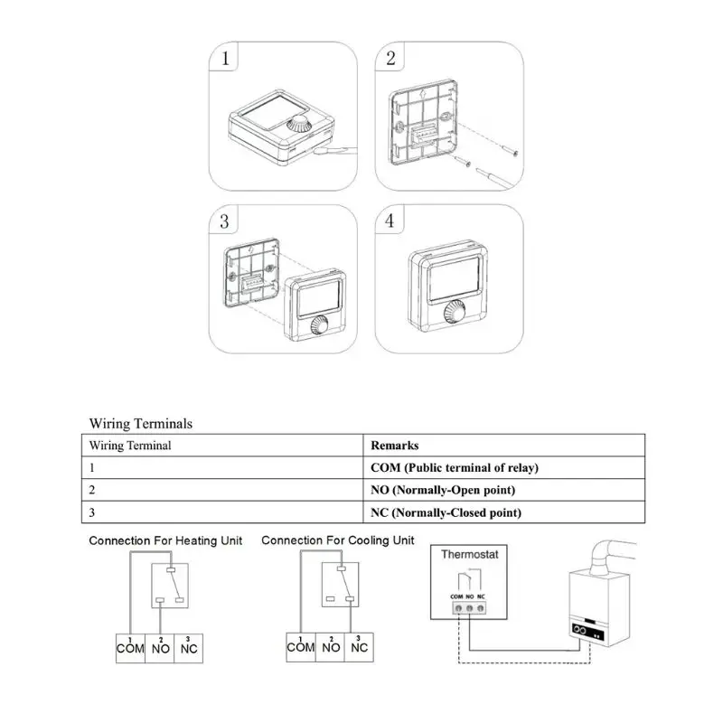 LCD Display Wall-hung Gas Boiler Thermostat Weekly Programmable Room Heating Digital Temperature Controller Thermostat