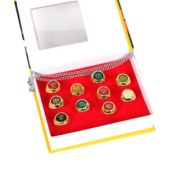 

10pcs/set Naruto Akatsuki Alloy Ring Set Pein Uchiha Itachi Ring Action Figures Japanese Anime Cosplay Toys