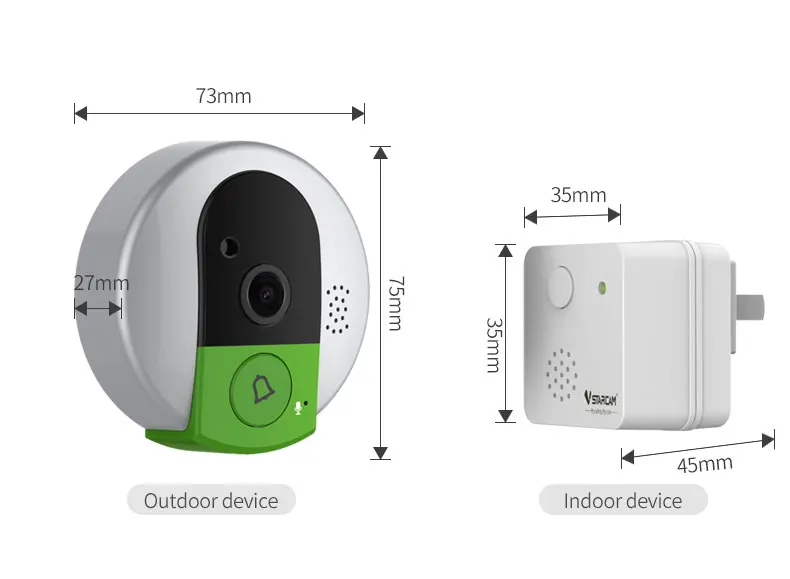 VStarcam C95 беспроводная камера безопасности 720P HD IP дверная камера WiFi с ночным видением двухсторонняя аудио широкоугольная видео Doorcam Cam