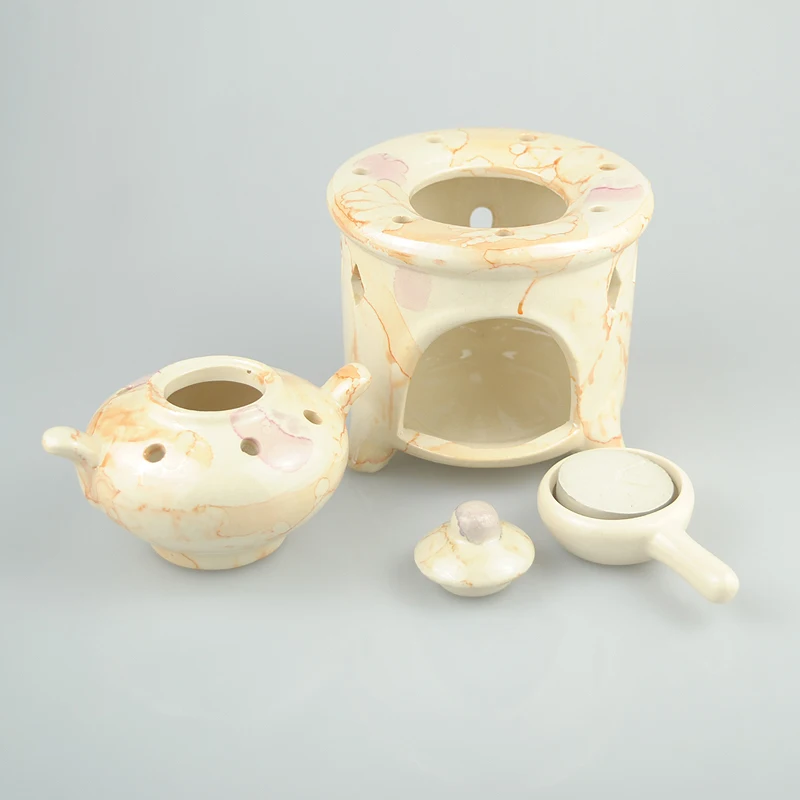 New classical Ceramic Teapot incense burner Nightlight candle oil Free
