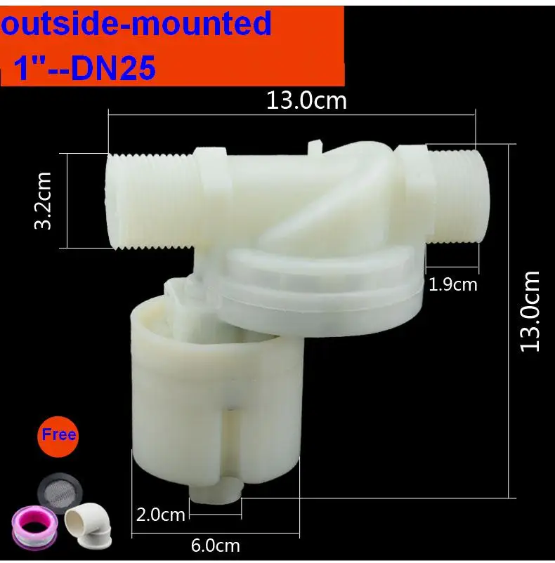 Free Shipping 1" DN25 outside Mounted Automatic Float Valve Water Level