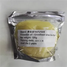 Cosmetics YAFUYAN 100g Raw Natural Organic Unrefined Shea Butter Oil Fresh Grade Nourishing Moisturizing Wrinkle Skin