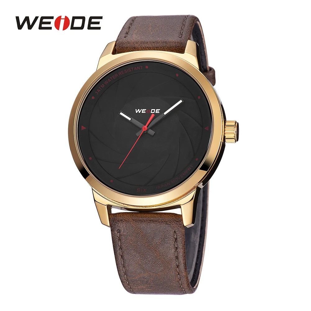 

Quality Goods WEIDE Luxury Sports BroLeather Strap Belt Analog Display Quartz Movement Military Army Clock men Wrist Watches