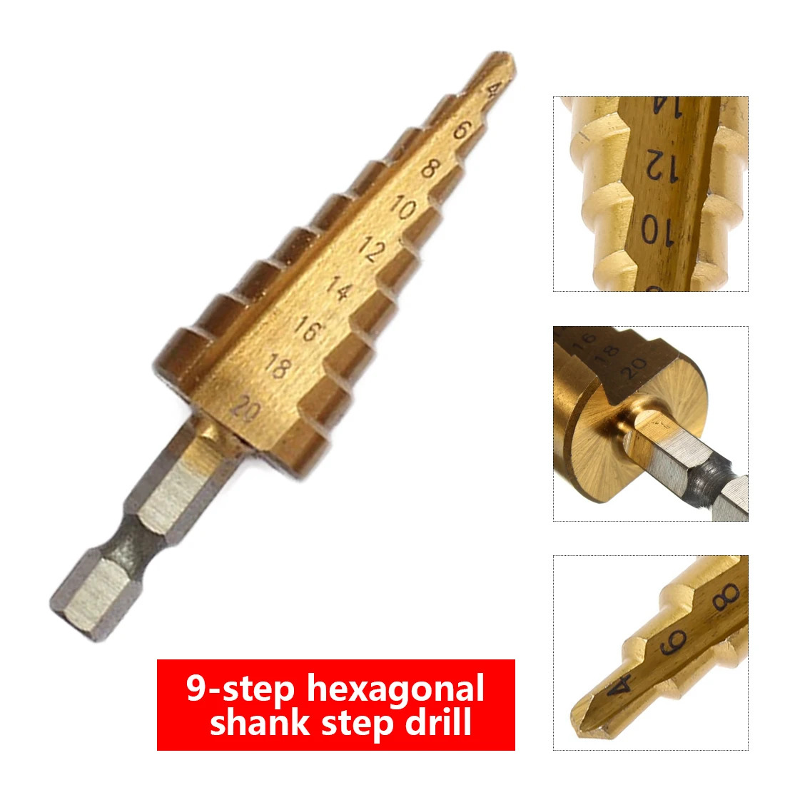 1pc 4 20mm High Speed Steel Drill Bits Metal Center Drilling Steel Step