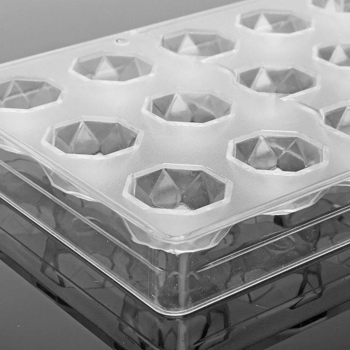 NOCM-Прозрачная Жесткая принадлежность для изготовления шоколадных форм поликарбоната DIY 24 половина конфеты Мячи Плесень Мини
