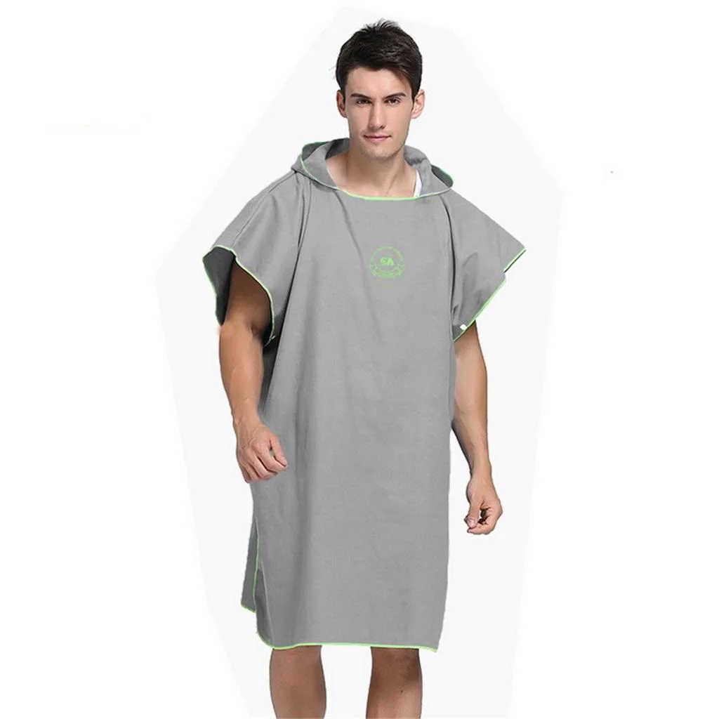 Unisex Mens Womens Surf Beach Swimming Poncho Wetsuit Changing Robe Towel & Hood for Swim Pool Kayak Kite Surf - Choose Colors