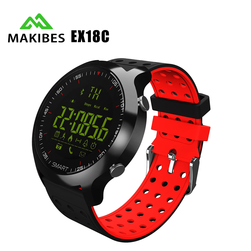 

Makibes EX18C Smart Bracelet 5ATM Waterproof BT4.0 Smart watch Pulse Sports Fitness Tracker wearable devices for Android iOS