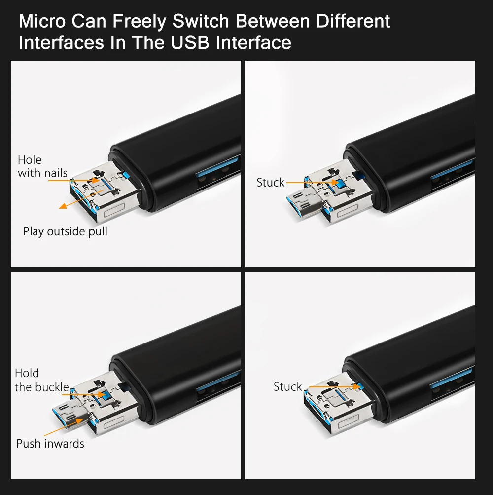 Мульти Micro SD кард-ридер Micro type-C usb-хаб карта памяти адаптер USB-C USB 2,0 коннектор кардридер для ноутбука Mac Andriod