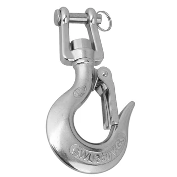 

1Pcs Silver 304 Stainless Steel Trigger Clevis Swivel-Eye Lifting Snap Tone Hook with 350KG Working Load Limit