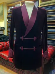 2019 последние конструкции пальто бордовые бархатные мужской костюм пиджак Slim Fit смокинг на заказ Блейзер Жених выпускного вечера мужские