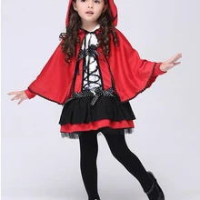 TPRPCO/Детские костюмы на Хеллоуин с маленькой красной шапочкой для девочек, костюм красного дьявола для костюмированной вечеринки, костюм для маленькой Красной Шапочки NL170
