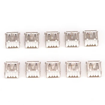 

10 female USB type A type 4 needle DIP Angle plug socket connector