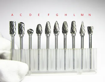 

10PCS shank 3mm head 6mm / 5mm / 4mm 3*6 3*5 3*4 carbide rotary burrs burs files Molds Polishing Electric Grinder metalworking