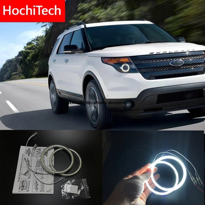 HochiTech для Ford Explorer 2011-up ультра яркий SMD белый светодио дный светодиодный Ангел глаза 2600LM 12 В halo Кольцо Комплект дневного света DRL
