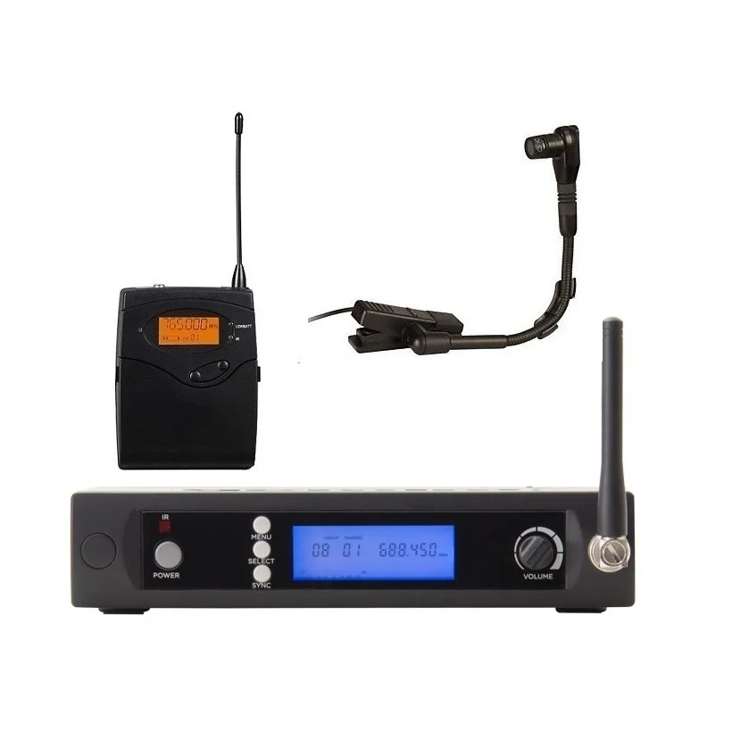 

Bolymic PRO UHF Cardioid Condenser Gooseneck Instrument Wireless Microphone For Shure Mic