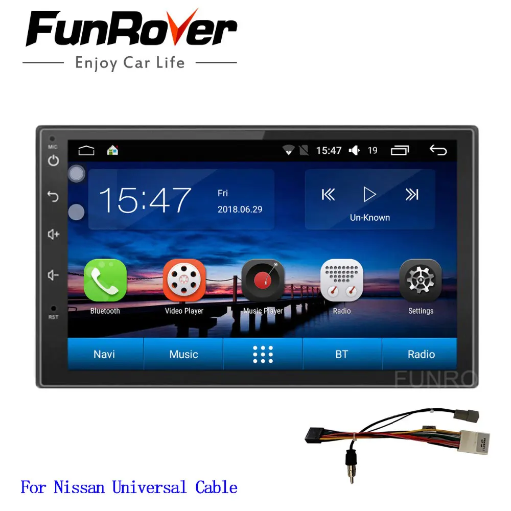 

Funrover Android 8.0 2 din universal car dvd player For Nissan Qashqai X-trail radio gps navigation stereo player autoradio RDS