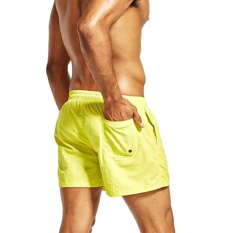 Быстрое высыхание Для Мужчин's пляжные шорты летние повседневные мужские шорты сексуальные шорты пляжные для мужские, быстросохнущие спортивные беговые шорты Мужские шорты для купания человек