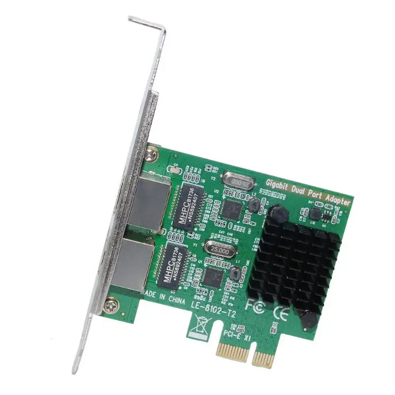 2 порта 1000 Мбит/с Gigabit Ethernet 10/100/1000 м RJ-45 PCI Express PCI-E сетевая карта LAN адаптер конвертер карты для настольных ПК