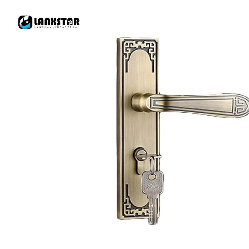 High Quality Customized Zinc Alloy Copper Lockset Handle Lock European Style Indoor Big Lockbody Mute Locks european style wooden door selling recommended zinc alloy handle lock exquisite appearance and quality assurance mute locks