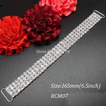 

6.6x0.4inch crystal rhinestone bikini connectors 10pcs RCM07
