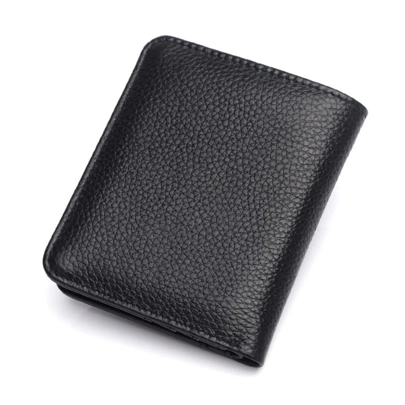 Fashion New Men's Wallet Genuine Leather Men Purse Small Wallet Short Men Card Holer Wallet Cowhide Soft Money Bag For Male