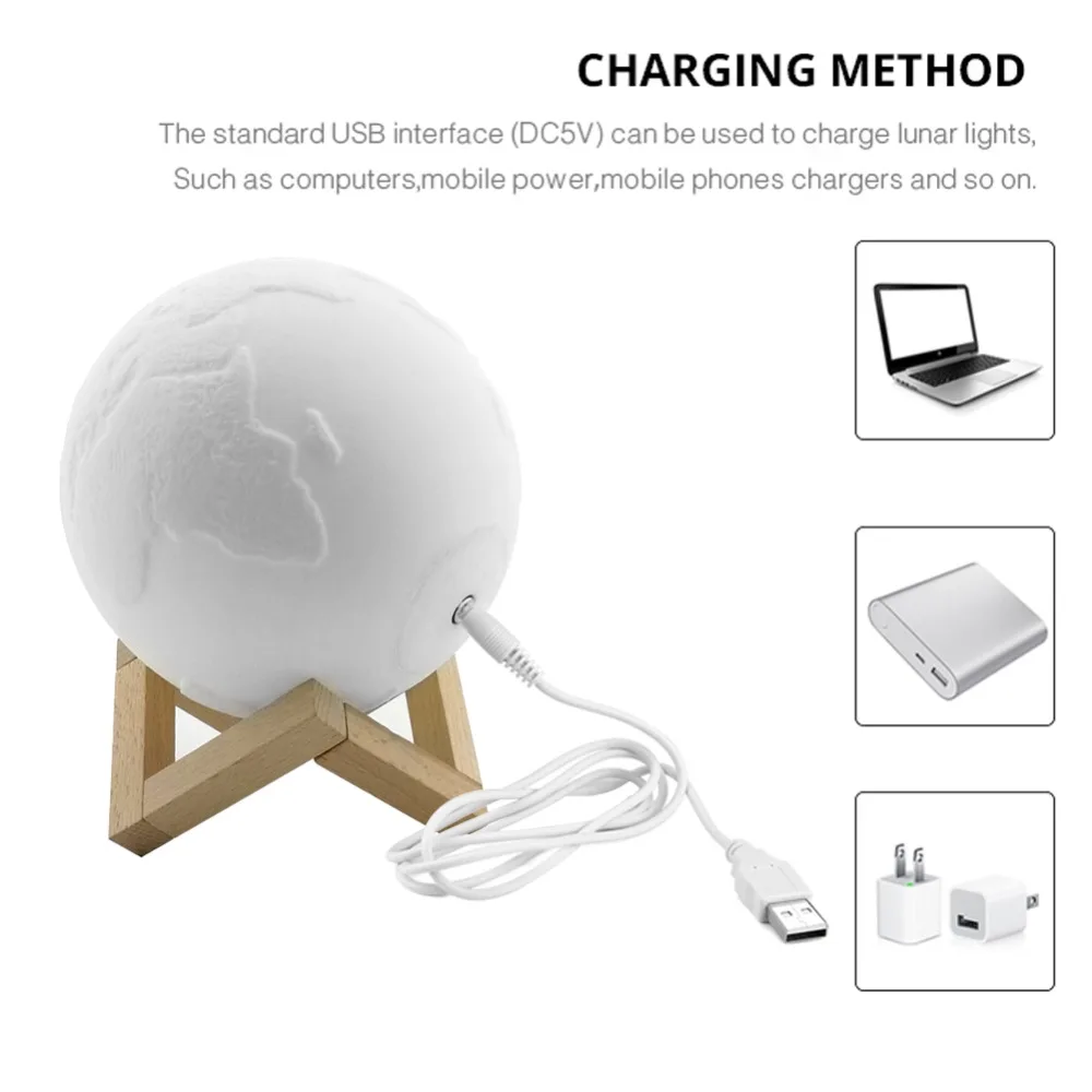 3D طباعة مصباح قمري 2 الألوان تغيير اللمس التبديل نوم خزانة Usb Led ليلة ضوء المنزل 3d القمرية مصباح قمري BB المتكلم 3D طباعة مصباح قمري 2 الألوان تغيير اللمس التبديل نوم خزانة Usb Led ليلة ضوء المنزل 3d القمرية مصباح قمري BB المتكلم