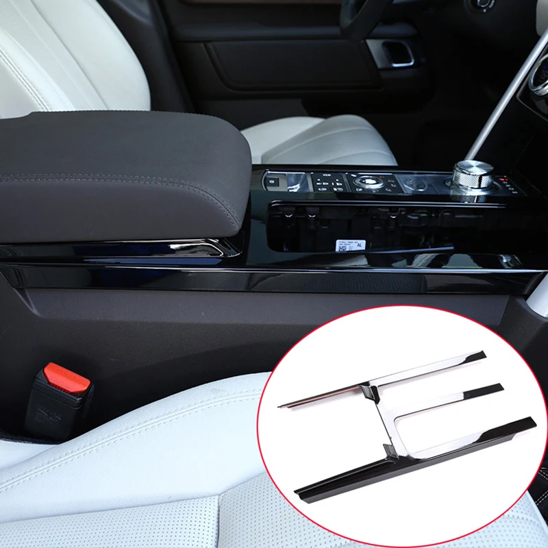 

For Land Rover Discovery 5 LR5 L462 2017 2018 ABS Chrome Gloss Black Center Console Protection Panel Cover Trim Car Accessory