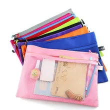 1 шт. A4 цветная двухслойная холщовая бумажная папка с застежкой-молнией, чехол-карандаш для книг, сумка для ручек, сумки для документов