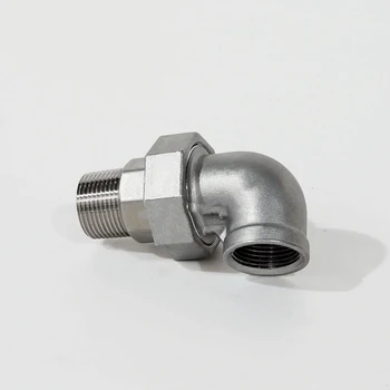 

1-1/4" BSP Male x 1-1/4" BSP Female Thread 90 Degree Elbow Union Pipe Fitting 304 Stainless Steel Connector For Water Oil Air