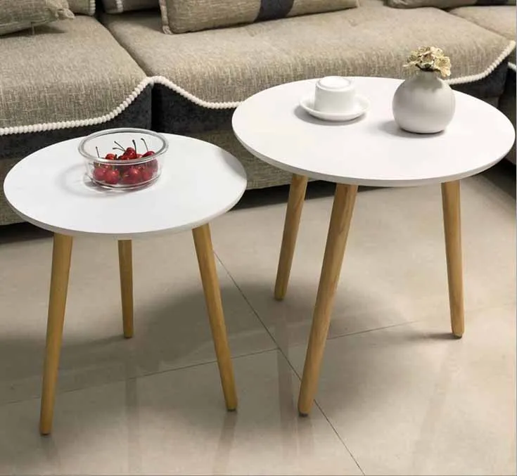 Simple creative modern solid wood mini coffee table living room coffee table tea table round /triangle home furniture Simple creative modern solid wood mini coffee table living room coffee table tea table round /triangle home furniture