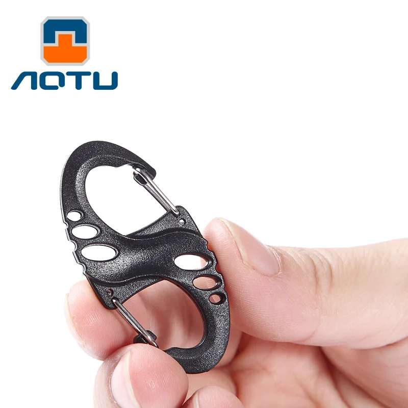 

8pcs/Lot Mini Carabiners Spring Backpack Clasps Keychain Carabiner S hanging hook for Camping Hiking Tactical Survival Gear
