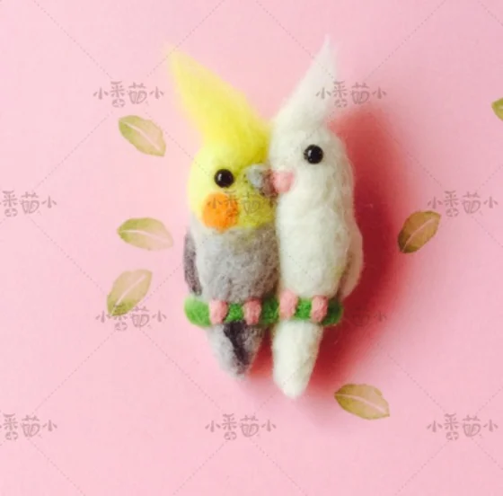 Woollen felt jab wedding pin wedding gift needle felting decoration craft needlecra