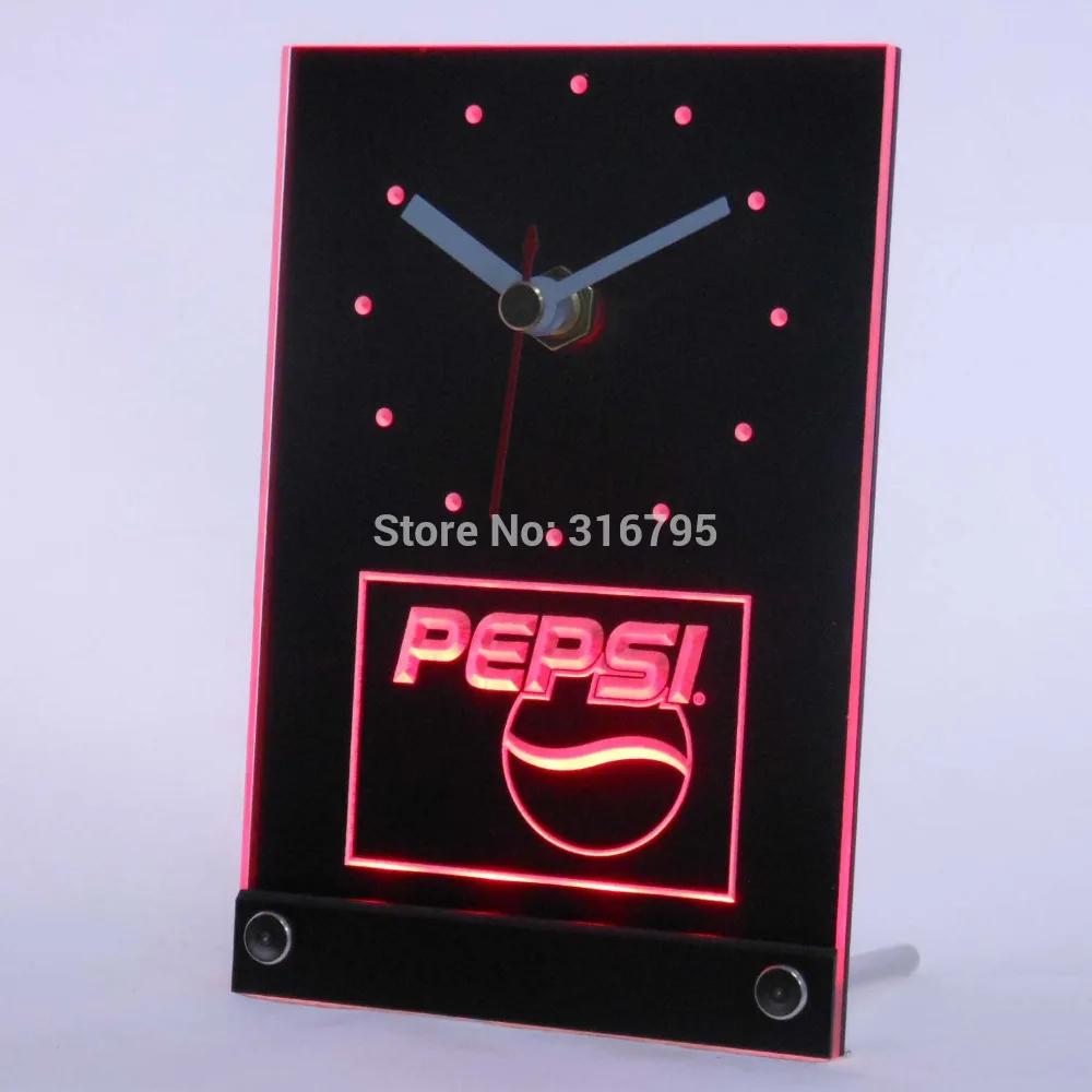 Tnc0095 pepsi кокса пить 3D светодиодный настольные часы