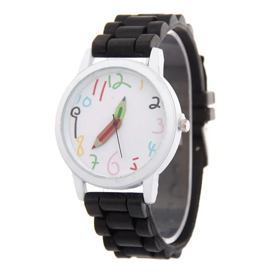 

Multicolor Quartz Silicone Watch Fashion Children's Watch Pencil Pointer Watch Children's Accessories
