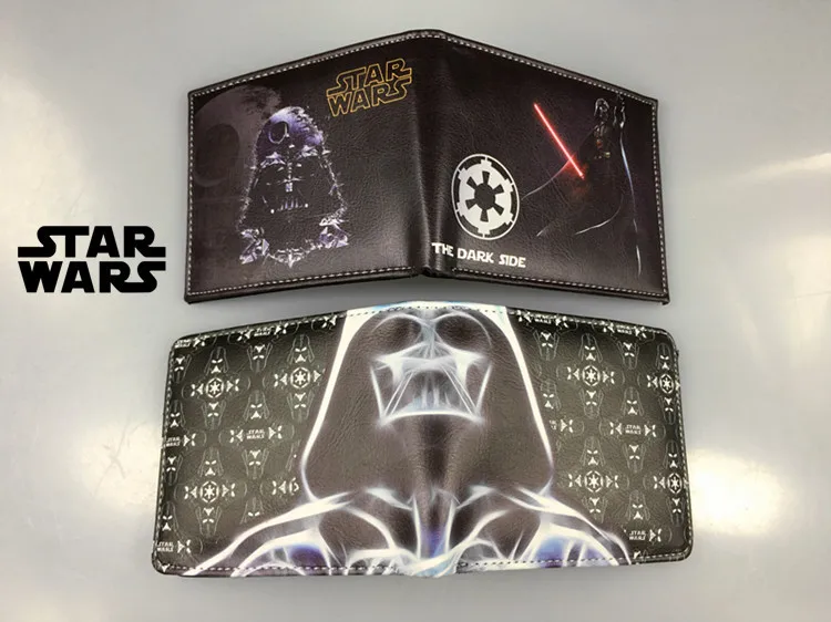 Star Wars Женские Кошельки Обувь для мальчиков gitls Короткие Кошелек bi-fold starwar фильм держателя карты доллар Сумки мультика кожа короткие женские Кошельки