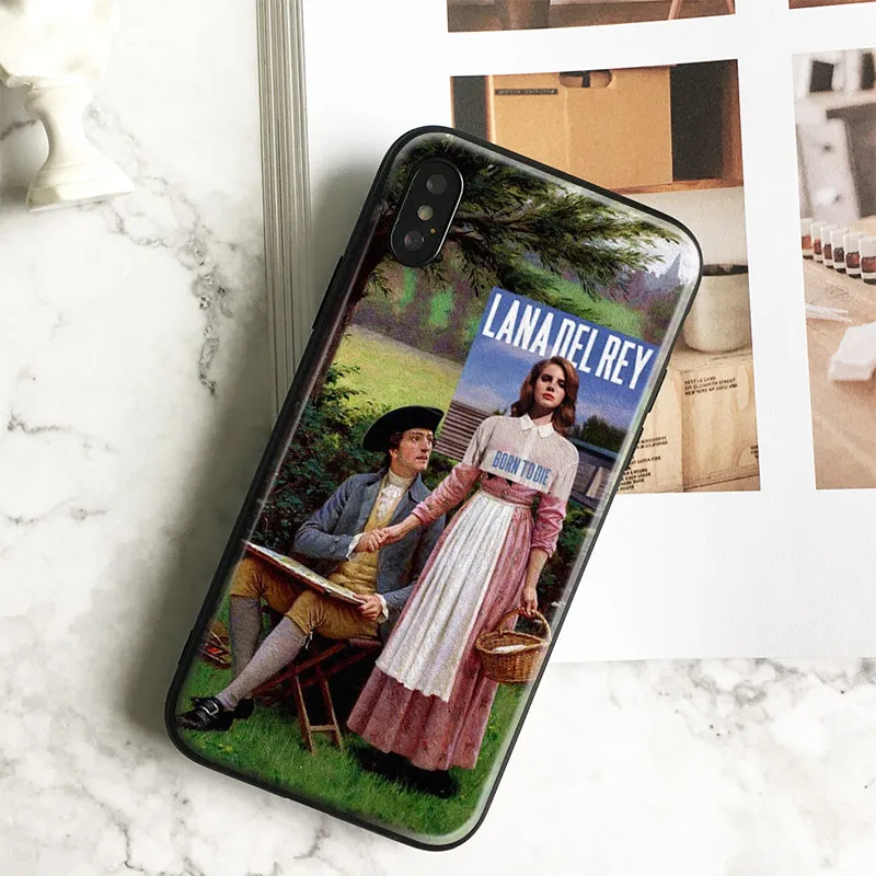 Goedkoop Lana Del Rey Funny Fashion Coque TPU Zachte siliconen Telefoon Case cover shell Voor Apple iPhone 5 5 s Se 6 6 s 7 8 Plus X XR XS MAX