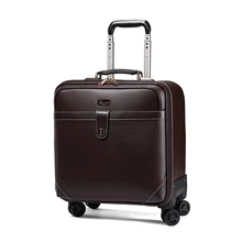Maleta de viaje Retro con rodamiento de equipaje para mujer con ruedas de 24 pulgadas para hombre, caja de 20 pulgadas de PVC, cabina de viaje Vintage bolsa maletero
