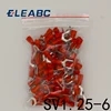 SV1.25-6 Red Terminal Cold pressed terminals Cable Wire Connector 100PCS/Pack spade crimp spade terminal connector SV1-6 SV ► Photo 1/2