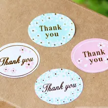 360 шт./лот 4 цвета "спасибо" уплотнения наклейка выпечки посылка cake box украшения