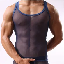 COCKCON мужской топ на бретелях в стиле милитари, сетчатый жилет, сексуальный мужской дышащий жилет, плотный формирующий