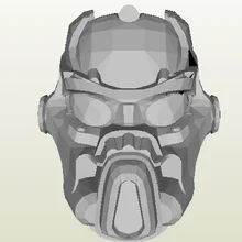 Излучение 3 анклав мощность шлем 1:1 носимых- 3D бумажная модель