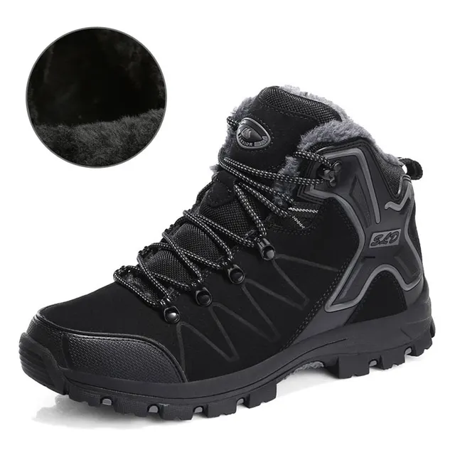 Best Offers SUROM Waterproof Plush Warm Hiking Shoes Wear-resistant Non-slip Outdoor Sports Shoes Walking Boot Winter Sneakers Women Shoes