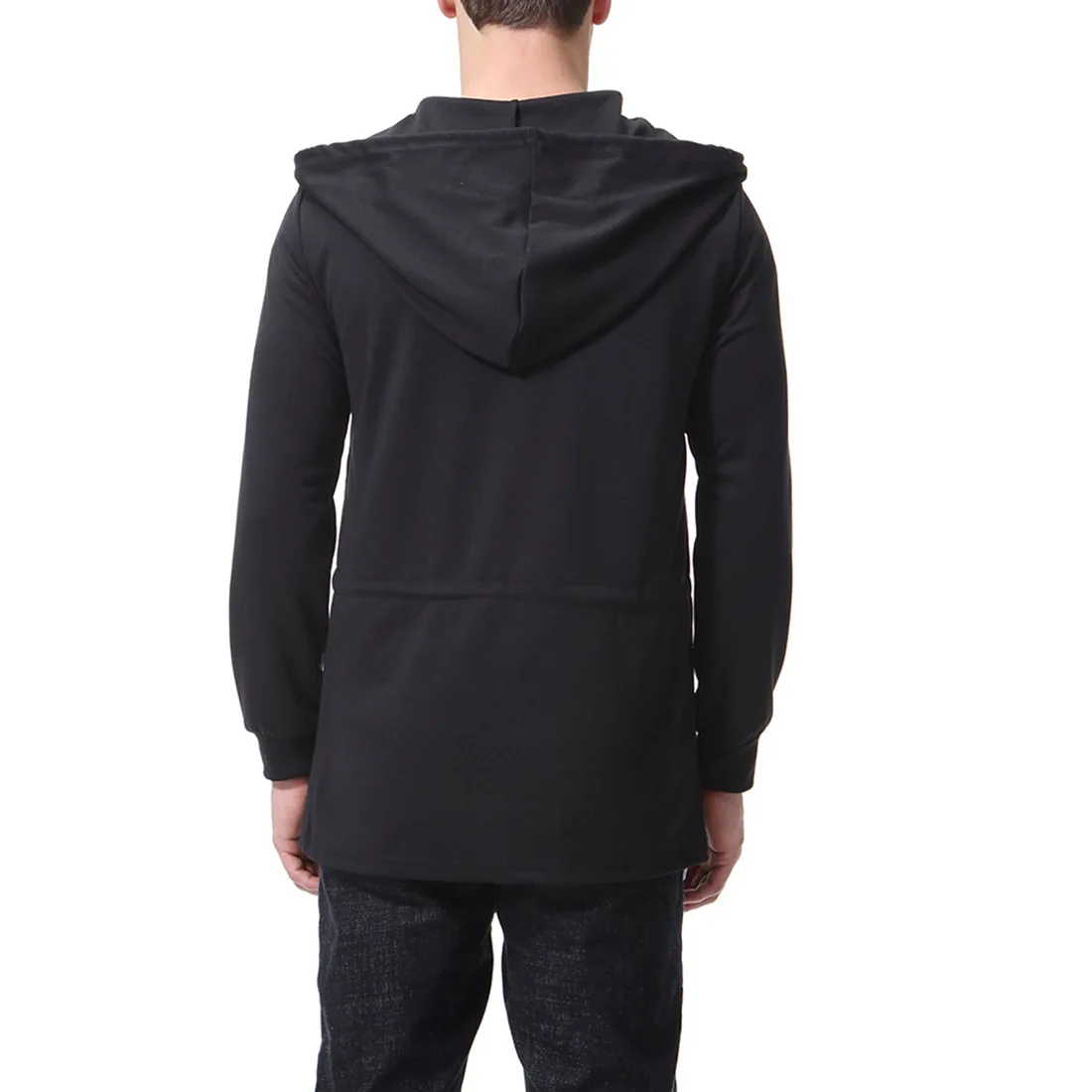 Large Size Hooded Sweatshirt Men's Hip Hop Cloak Hoodie Black Casual Sportswear Long Sleeve Men's M-5XLD045