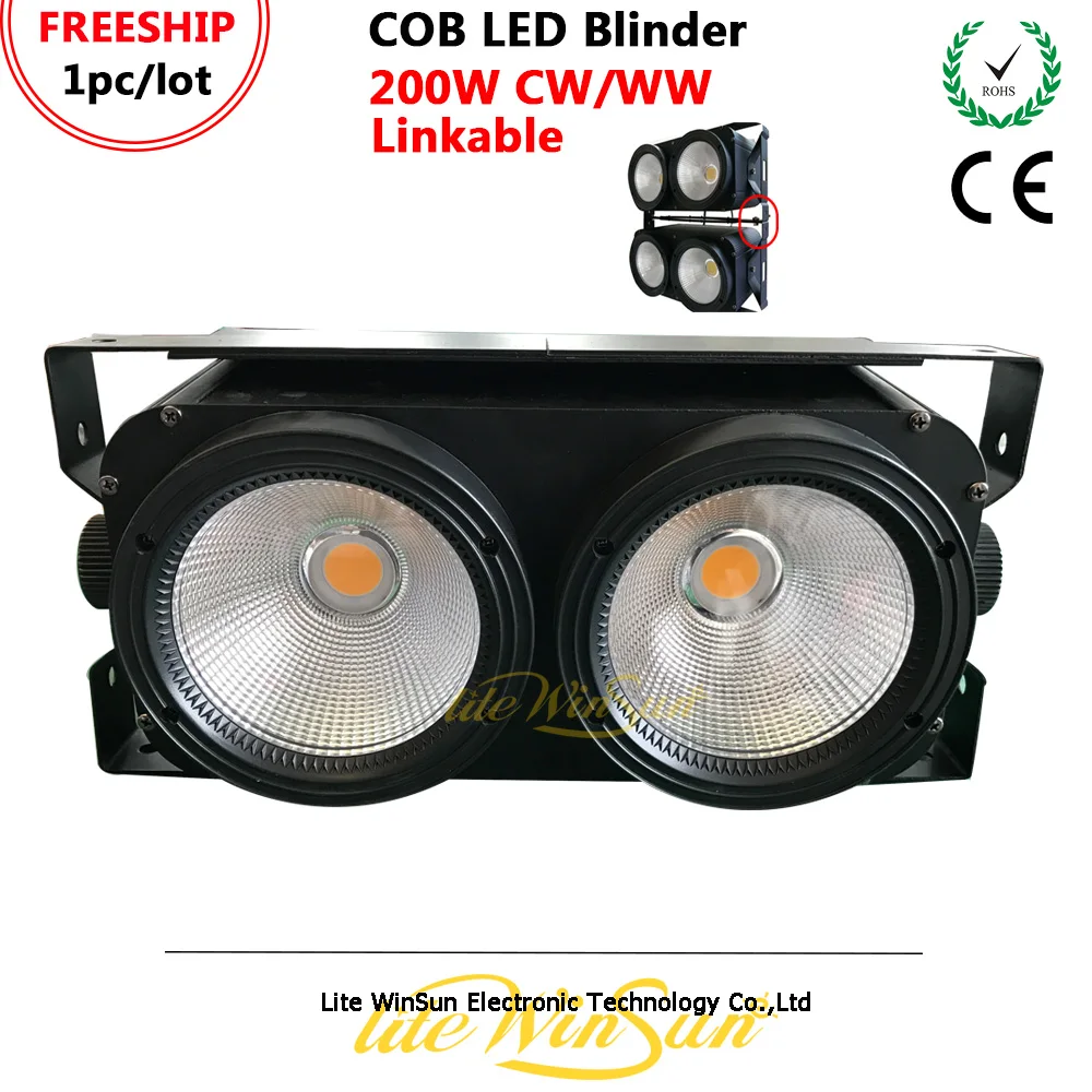 Litewinsune Бесплатная доставка 2 глаза 100 Вт LED аудитория COB Blinder Linkable Pixel DMX консоль