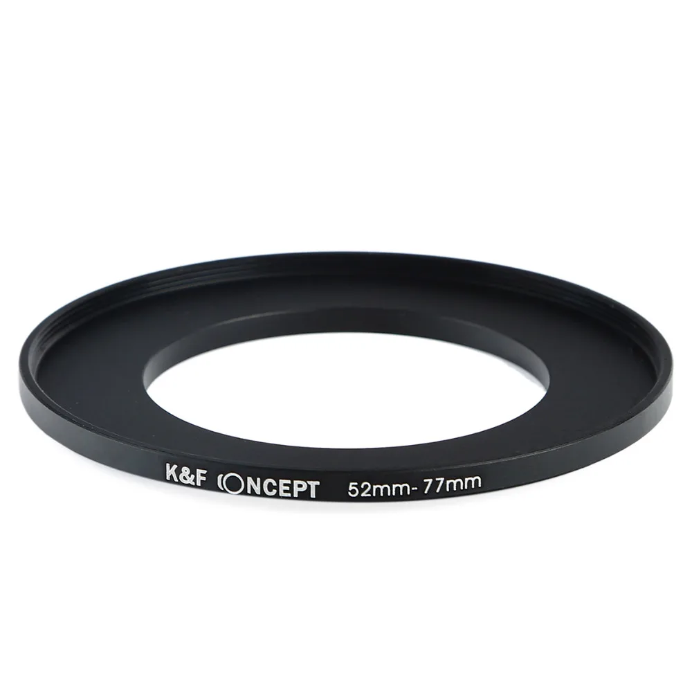 52mm 77mm Camera Lens Step Up Ring Adapter Black Color Aluminium High