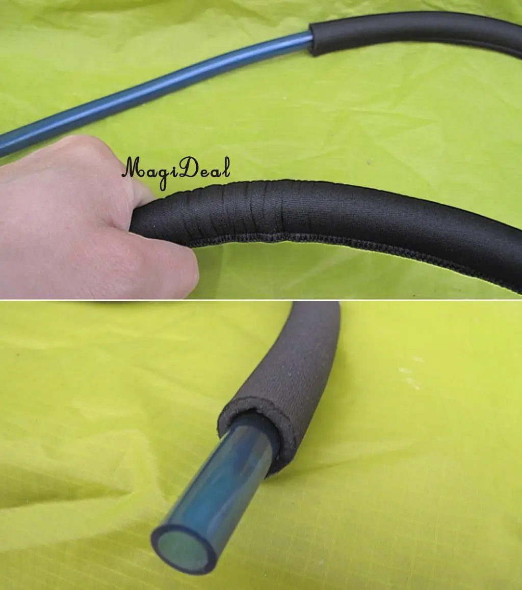 MagiDeal Thermal Insulation Pipe Tube Sleeve Bladder Bag Hydration Pack Bite Valve