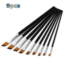 9 шт./компл. угловой масло Краски щетка микс Размеры Деревянная опора для рисования масляная акриловая акварель Краски ing принадлежности художественные Кисти